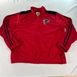Atlanta Falcons Jacket Mens XL NFL Football Team Apparel Track Full Zip Red EUC